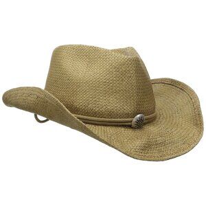 4454 Women's Shapeable Toyo Western Hat, Tobacco, Small/medium